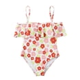 thumbnail image 2 of WOLLED Toddler Baby Girls One Pieces Swimsuit Kids Halter Swimwear Ruffle Bathing Suits for 2-12 Years Old, 2 of 11