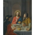 thumbnail image 3 of Roman School 20x24 Black Modern Framed Museum Art Print Titled - Supper at Emmaus (18th Century), 3 of 5