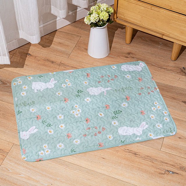 Alfombra para mascotas, alfombrilla para perros, alfombrilla para dormir de algodón para perros pequeños y medianos, alfombrilla para dormir para gatos, alfombrilla antideslizante de verano para