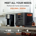 thumbnail image 4 of Jackery Portable Power Station Explorer 2000 Plus, Solar Generator with 2042Wh LiFePO4 Battery 3000W Output, Expandable to 24kWh 6000W, Compatible with Solar Panel for Outdoor RV Camping & Emergency, 4 of 6