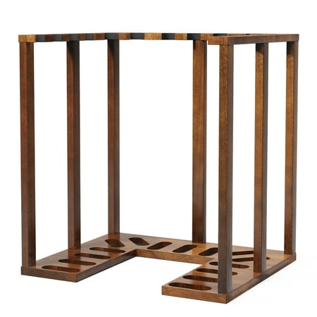 Indoor Gun Rack Corner Wood Heavy Gun Rack Rifle Stand Display Shotgun Organizer
