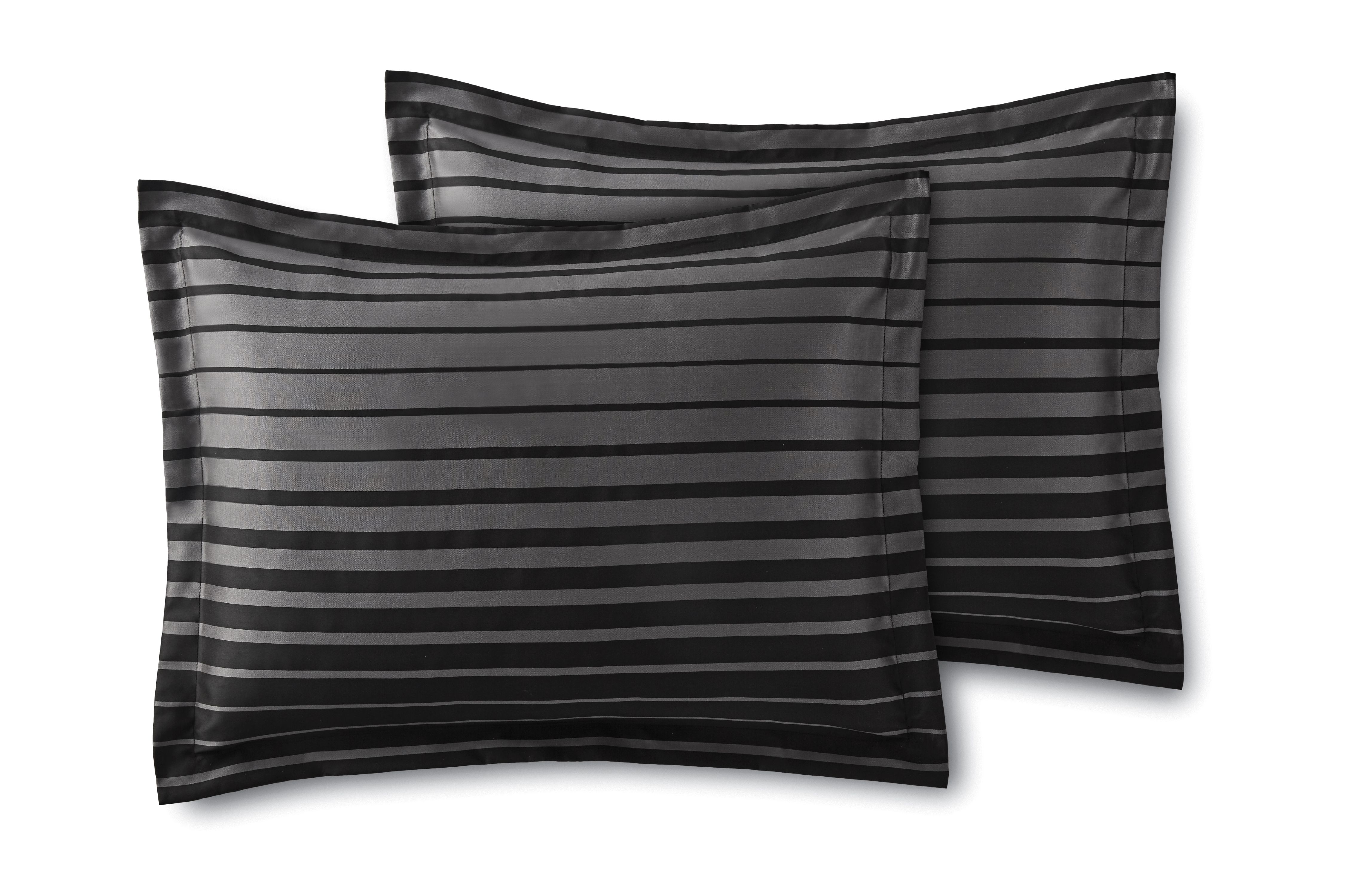 Mainstays 7-Piece Black Striped Midnight Woven Comforter Set, King - image 5 of 5