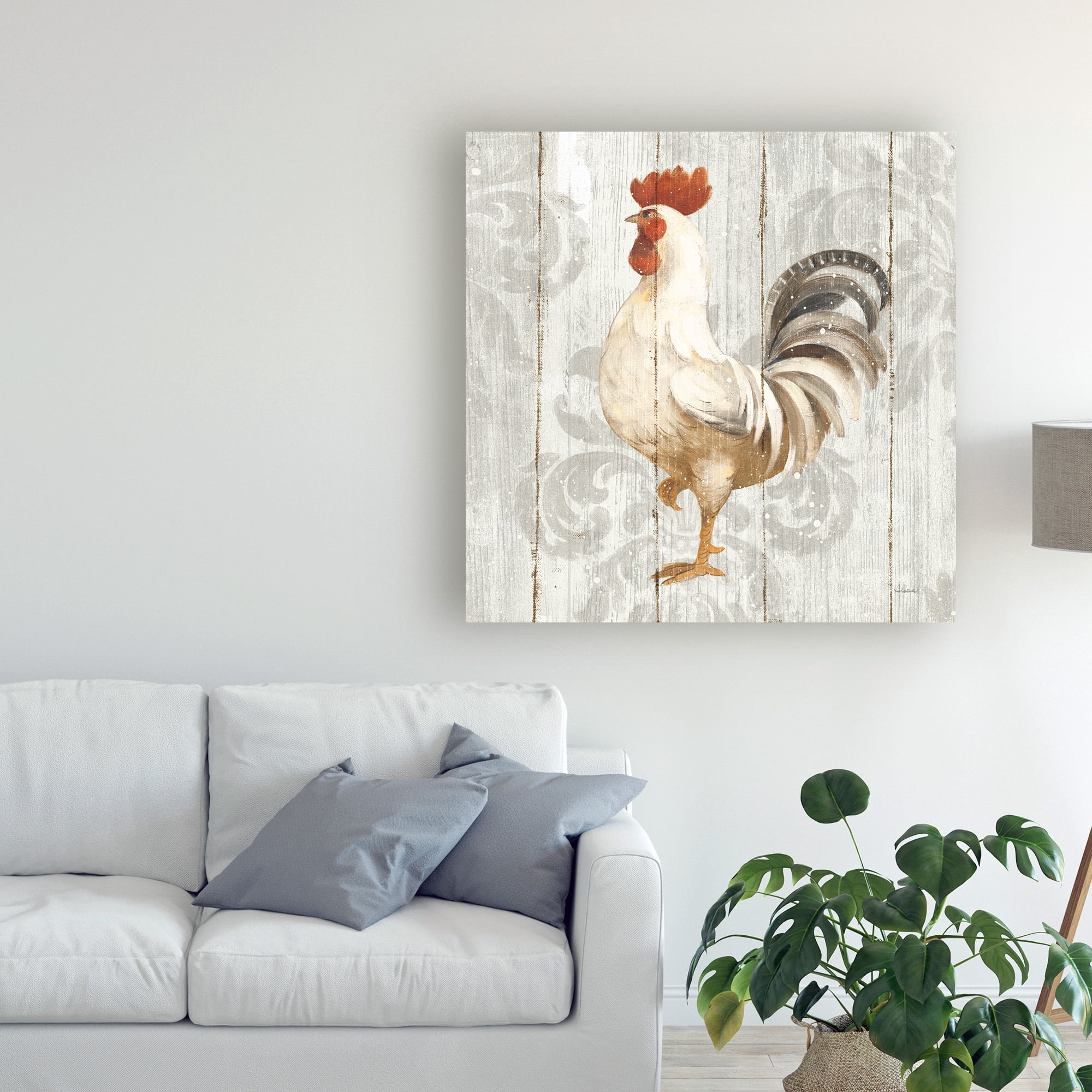 Trademark Fine Art 'Farm Friend Iv On Barn Board' Canvas Art by Albena Hristova