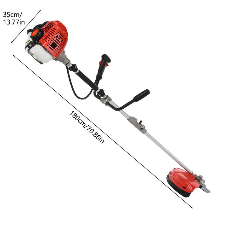 Mohsoe Gas Powered 2-in-1 Gas Weed Eater 52cc 2-Stroke, Weed Wacker, Air-Cooling Grass Trimmer/String Trimmer, Brush Cutter for Lawn Care (Red)