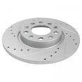 thumbnail image 5 of Performance Rear Drilled Slotted Coated Brake Rotor Set For Chrysler Jeep, 5 of 9