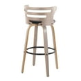 thumbnail image 6 of LumiSource Grey Cosini 30" Fixed-Height Barstool - Set of 2, 6 of 6