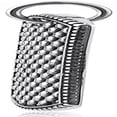 thumbnail image 2 of MDR Trading SS-SSP213 23 mm Stainless Steel Black & Silver Patterned Dog Tag Shape Pendant, 2 of 2