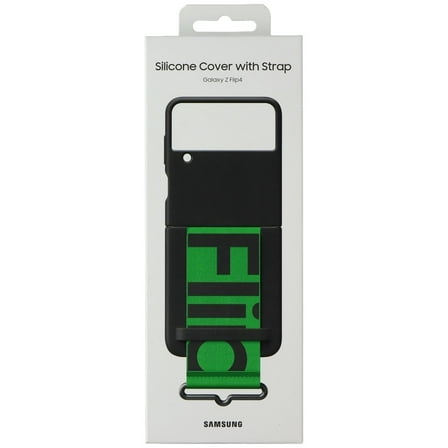 Open Box SAMSUNG Silicone Strap Cover for Samsung Galaxy Z Flip4 - Black
