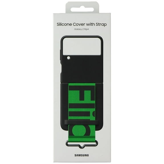 Open Box SAMSUNG Silicone Strap Cover for Samsung Galaxy Z Flip4 - Black