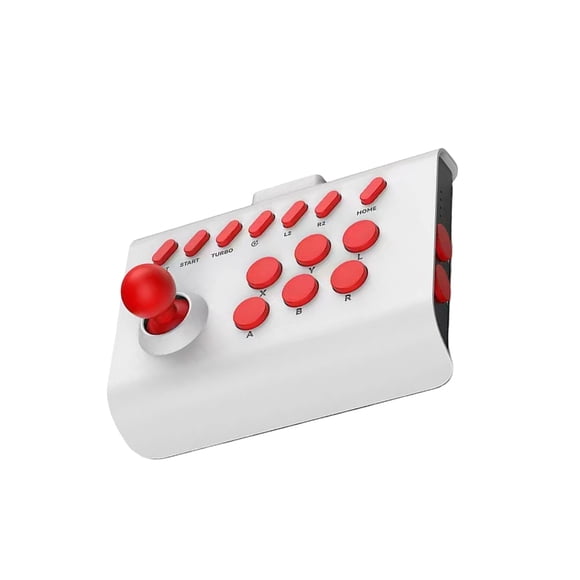 Sidaley Joystick inalámbrico, suministros para juegos, Base antideslizante, teléfono móvil, mano de obra fina, Control de tamaño compacto, Videojuegos y accesorios Blanco rojo