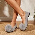 thumbnail image 6 of Jamicy Women's Casual Shoes Casual Summer Flock Mary Jane Ballet Flat Dressy Work Office Flat Shoes with Soft Sole, 6 of 9