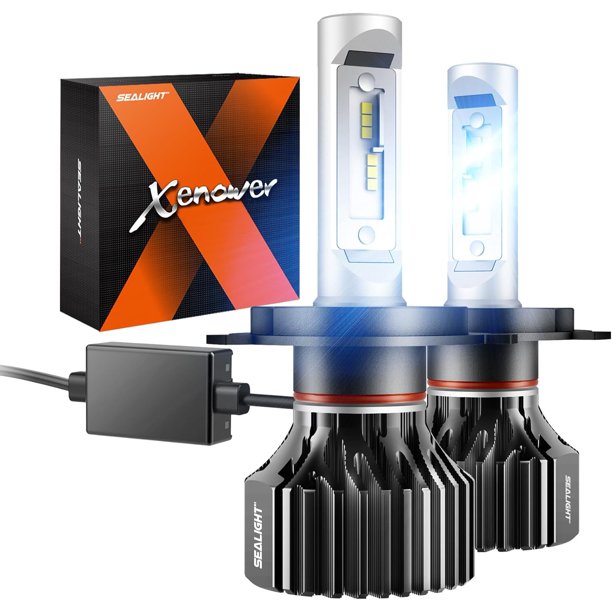 SEALIGHT H4/9003 Bombillas LED antiniebla, luz blanca fría superbrillante, doble haz, bombillas LED antiniebla HB2 Plug and Play, paquete de 2