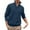 Navy, variant on Jalioing Men's Shirt Dressy Casual Half Zip Collared Long Sleeve Golf Shirt Ribbed Stretchy Business Tops