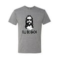 thumbnail image 2 of Wild Bobby Jesus: Ill Be Back Inspirational/Christian Men Premium Tri Blend Tee, Premium Heather, XX-Large, 2 of 5