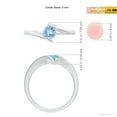 thumbnail image 5 of Angara Natural 0.4 Ct. Aquamarine Solitaire Ring in 14K White Gold for Women (Ring Size: 10.5), 5 of 9
