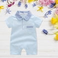 thumbnail image 5 of TOWED22 Toddler Baby Boy Girls Summer Clothes Print Romper Newborn Jumpsuit Country Stuff Sky Blue,3-6 M, 5 of 9