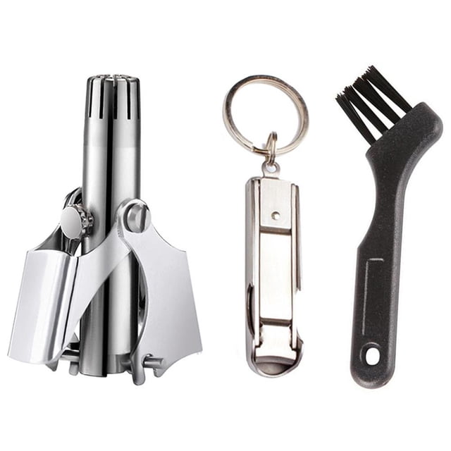 Soidarity Recortador de vello de nariz portátil de acero inoxidable Manual removedor de vello de nariz cortaúñas recortador de vello facial Juegos de afeitado Soidarity CE006465-00