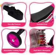 TOBBI 12V Ride on Motorcycle, Battery Powered Electric Motorcycle for Kids with Training Wheels,Ride on Toys for Kids 3-6 Boys Girls, Pink