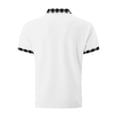 thumbnail image 4 of DDAPJ pyju Men's Casual Polos Shirts Plaid Collar Short Sleeve Golf T-Shirt Lightweight Breathable Sports Tennis Shirt Lightning Sales of The Day White L, 4 of 6