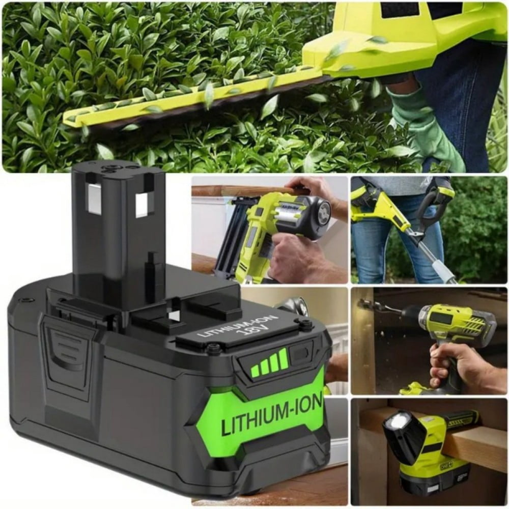 2Packs 8.0Ah Battery Compatible with Ryobi 18V Battery P108 P102 P103 P104 P105 P107 P109 P122 P145 Replacement 18 Volt Ryobi Battery