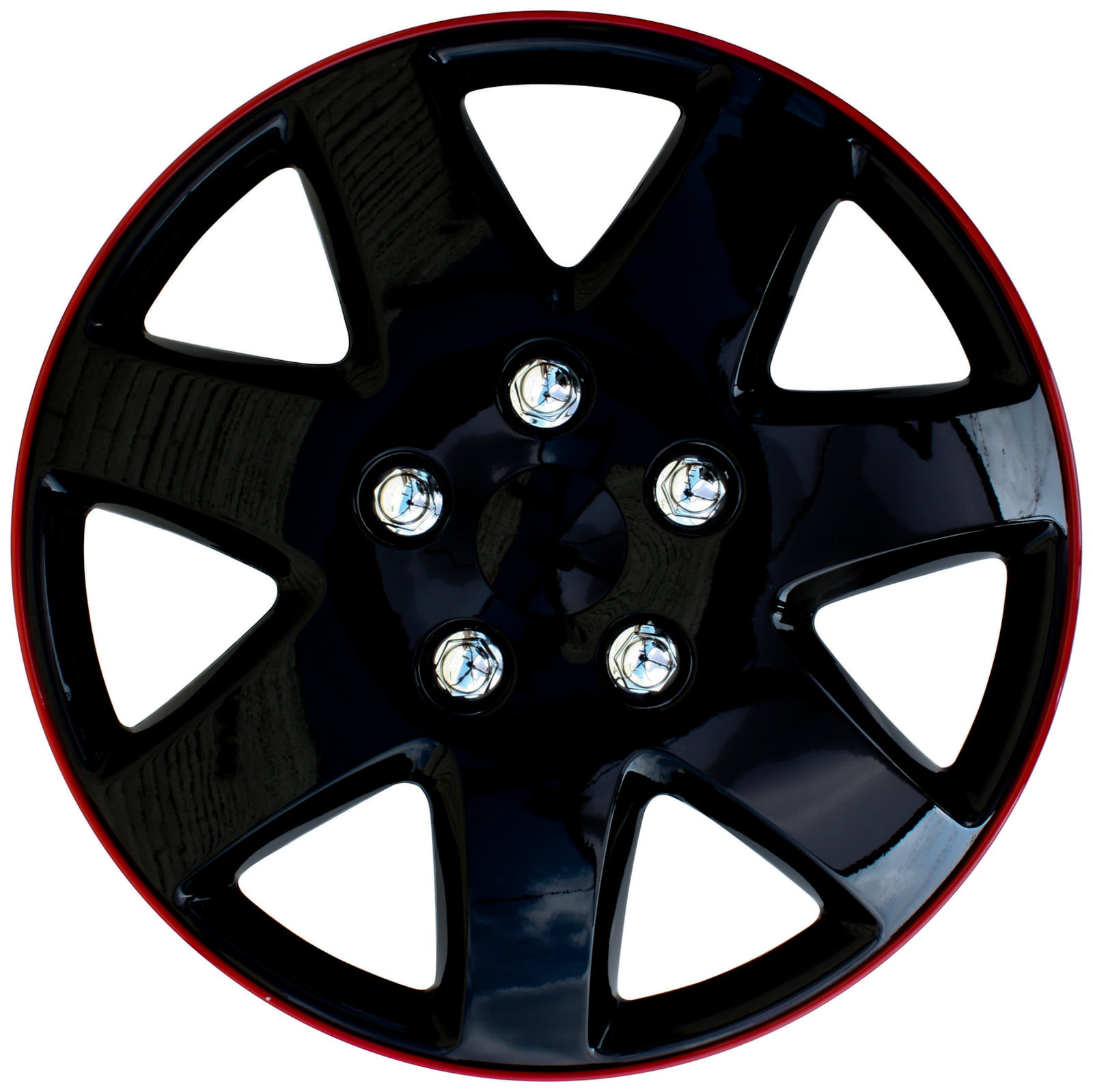 Lightning Black 14" Wheel Cover Hub Caps Set Ideal For Peugeot 207 