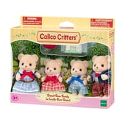 Calico Critters Biscuit Bear Family - 4 Collectible Toy Figures | Poseable with Removable Clothing - Dollhouse Animal Characters for Kids Ages 3+