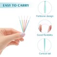 thumbnail image 4 of HLONK 1100pcs Disposable Plastic Toothpicks Double-head Oral Care Interdental Floss Cleaners (Random Color), 4 of 6