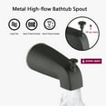 thumbnail image 3 of PROOX 7-Function Dual Head Shower Faucet Drill-Free slide bar combo Bathtub Spout Included Valve, 3 of 8