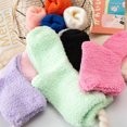 thumbnail image 2 of 5 Pairs Women's Fuzzy Socks with Non-Slip Grips, Soft Fluffy Slipper Ankle Socks for Winter Warmth, Home Sleep & Hospital Use, 2 of 8
