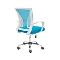 thumbnail image 4 of Modern Home Zuna Ergonomic Mesh Mid Back Office Chair, White & Aqua, 4 of 11