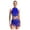 Royal Blue, variant on iiniim Women's Tassel Latin Dance Leotard Cut Out Strappy Sleeveless Open Back Fringe Dress White S