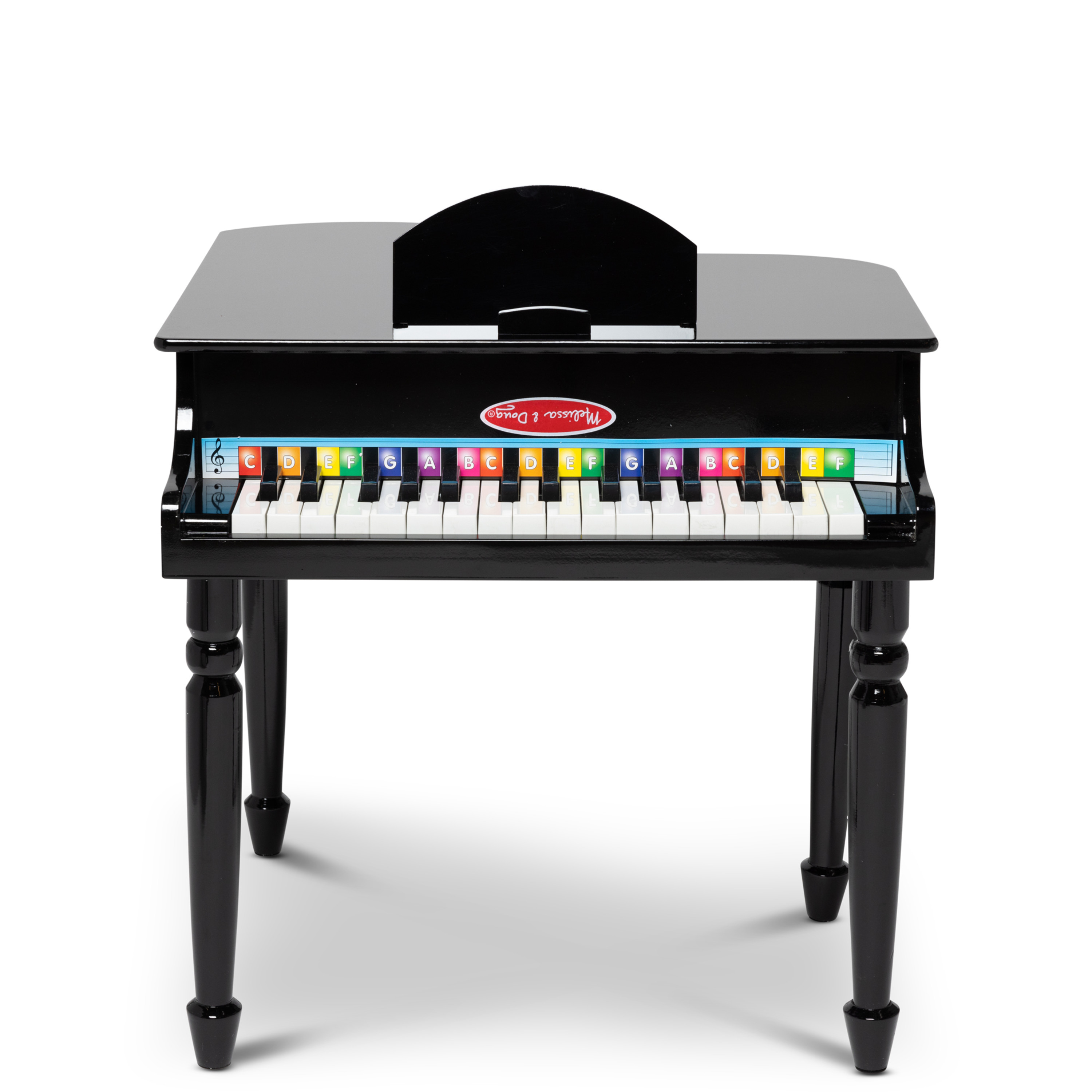 Melissa & Doug Learn-To-Play Classic Grand Piano Toy For Kids With 30 Keys, Color-Coded Songbook, and Non-Tip Bench - image 5 of 10
