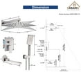 thumbnail image 4 of CASAINC 1-Handle 3-Spray Pattern 10 in Wall Mount Shower Head, Tub and Shower Faucet, Brushed Nickel (Valve Included), 4 of 10