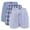 Blue Striped Pack, variant on Men's Woven Boxer Shorts 3-Pack - 5 Plaid Patterns, Premium Cotton, Comfortable Elastic Waist, Button Fly, Casual Underwear for Daily Wear, Black Navy pack, 3XL