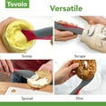 thumbnail image 3 of Tovolo Scoop and Spread Mini Dual End Charcoal Gray and Viva Magenta Silicone Sandwich Spreader Tool with Nylon Handle, BPA Free Dishwasher Safe Silicone and Nylon Tool for Spreading and Scooping, 3 of 6