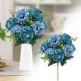 thumbnail image 3 of 1pcs Hydrangea Artificial Flowers, Faux Hydrangeas Fake Flowers with Stems, Artificial Silk Hydrangea Flower Bouquets Floral Arrangement for Home Table Centerpieces Wedding Birthday Party, 3 of 8
