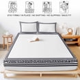 thumbnail image 5 of Full Size Fitted Sheet Set - White Geometric 3 Piece Bedding Sets 16" Deep Pocket Fitted Sheet with 2 Pillowcases Black Greek Key Design Abstract Modern Art Brushed Microfiber Hotel Luxury Bed Sheets, 5 of 9