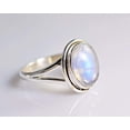 thumbnail image 2 of Navya Craft Rainbow Moonstone Oval 925 Sterling Silver Handmade Women Statement Ring Size 8.5, 2 of 3