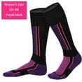 thumbnail image 4 of fankhu Women Thermal Socks Ski Socks for Skiing Hiking Snowboarding (Purple Black), 4 of 9