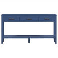 thumbnail image 4 of Hassch 59.1" Console Table, 2-Tier Entryway Table with Open Shelf and 3 Storage Drawers for Hallway, Foyer, Navy Blue, 4 of 11