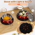 thumbnail image 6 of Arlopu Pretend Play Corner Kitchen, Interactive Wooden Kitchen Toys w/ Lights & Sounds, White, 6 of 9