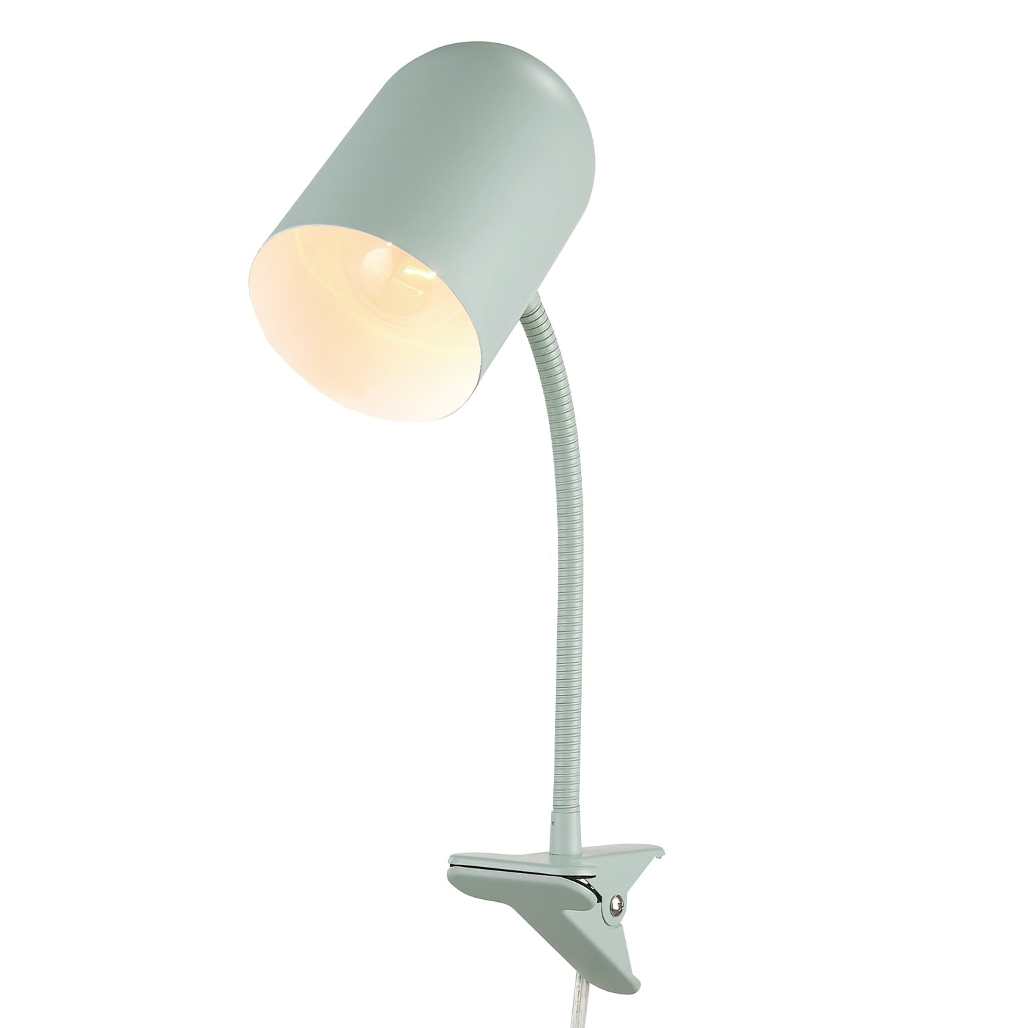 Globe Electric Carter 15" Matte Teal Clip-Arm Desk Lamp with Adjustable Gooseneck Arm, 52302