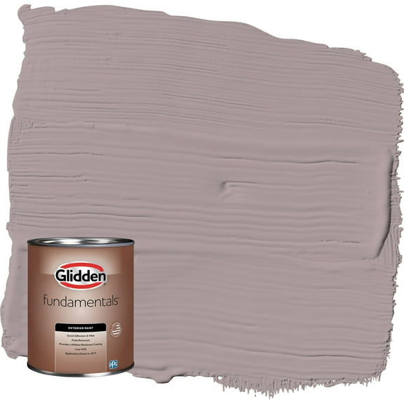 Glidden Fundamentals Coffee Custard / Purple Satin Exterior Paint, 1 Quart