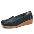 thumbnail image 4 of Miluxas Women's Comfortable Lightweight Leather Penny Loafers Slip-On Cute Business Casual Dress Shoes Work office Flats Everyday Walking Shoes Driving for Women Black 5.5(36), 4 of 8