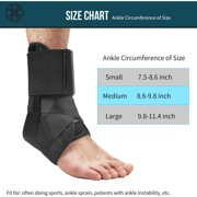 Luxtrada Ankle Brace Support Plantar Fasciitis Lace Up Stabilizer Sprain Wrap Pain Relief Adjustable Wrap - Fits Either Left and Right Foot (Size S)