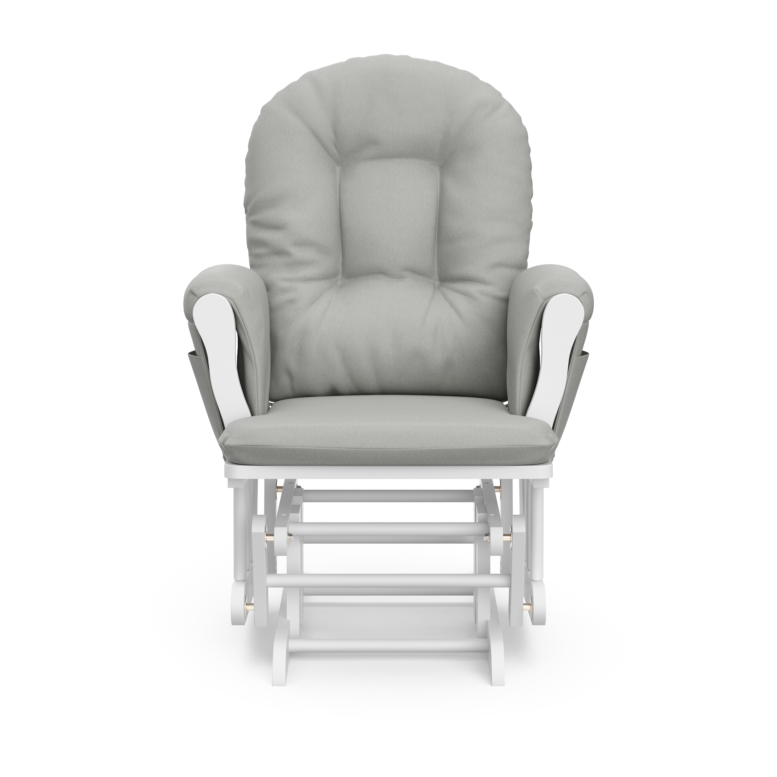 Storkcraft Hoop Glider and Ottoman, White and Light Gray photo 7