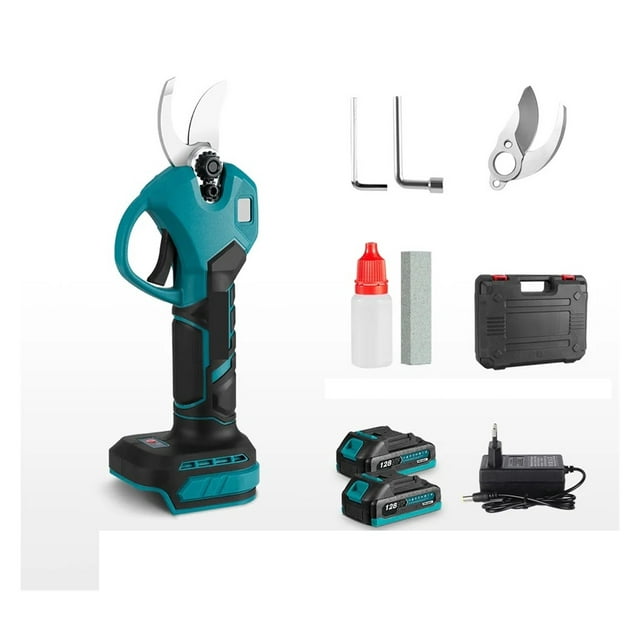 30mm Brushless Electric Pruner Shear 2 Gears Cordless Fruit Tree Bonsai Pruning Electric Scissors ,Less Effort