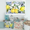 thumbnail image 3 of Designart 'Geometrical Pattern of Lemon Ornament On Blue II' Tropical Framed Art Print, 3 of 4