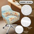 thumbnail image 5 of Whosucclay Starfish Beach Seashells Print Swivel Armchair Accent Dining Chair Cover for Office, Stretch Curved Back Chair Covers with Arms Removable Office Desk Chair Sliopcover Living Room, Vanity, 5 of 7