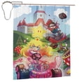 thumbnail image 1 of Cortina de ducha de Mario, juego de cortinas de ducha con dibujos animados encantadores para niños, niñas, dormitorio universitario, baño, accesorios de decoración de bañera a prueba de agua con 12, 1 of 8